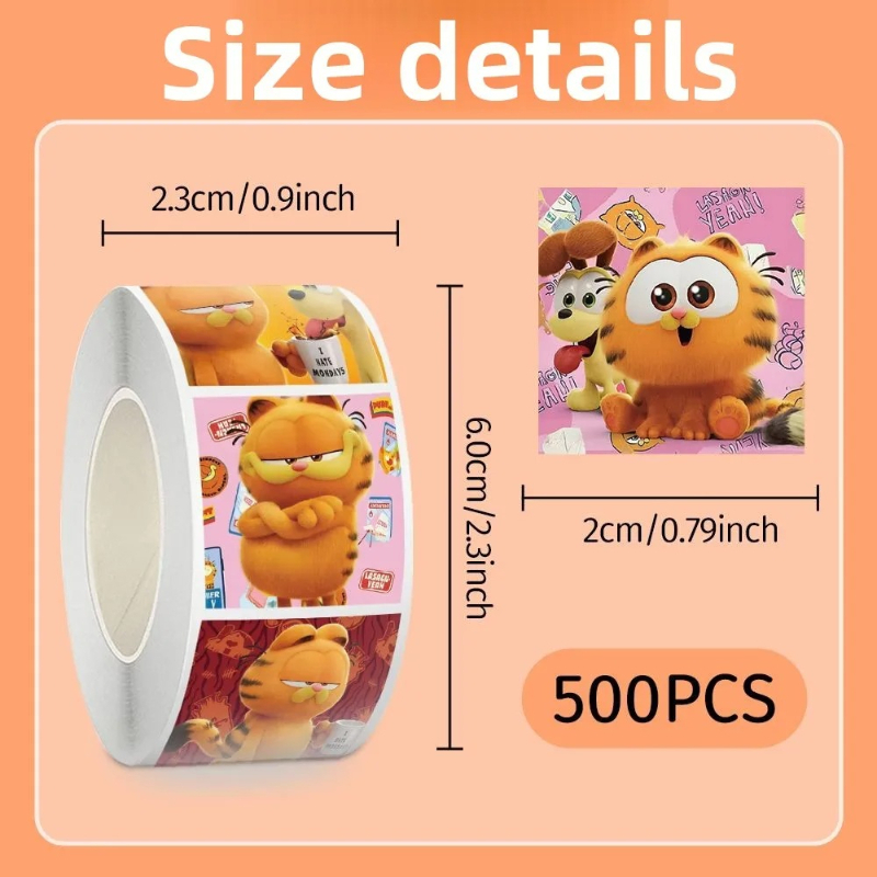 Anime Merchandise Wholesale - 가필드 만화 귀여운 500개 롤 스티커