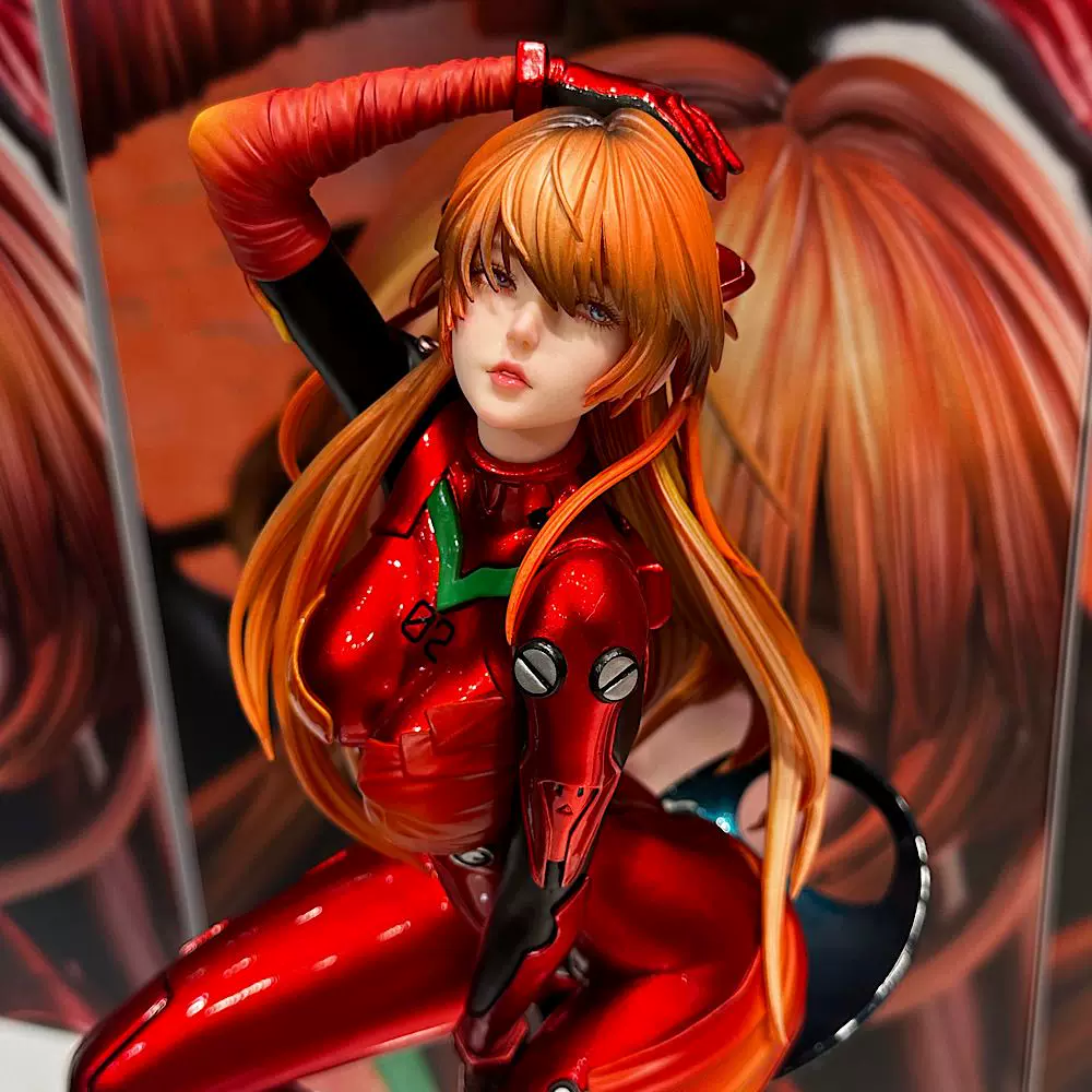 Evangelion Anime Merchandise - 신세기 에반게리온 아스카 전투복 39cm 베이스