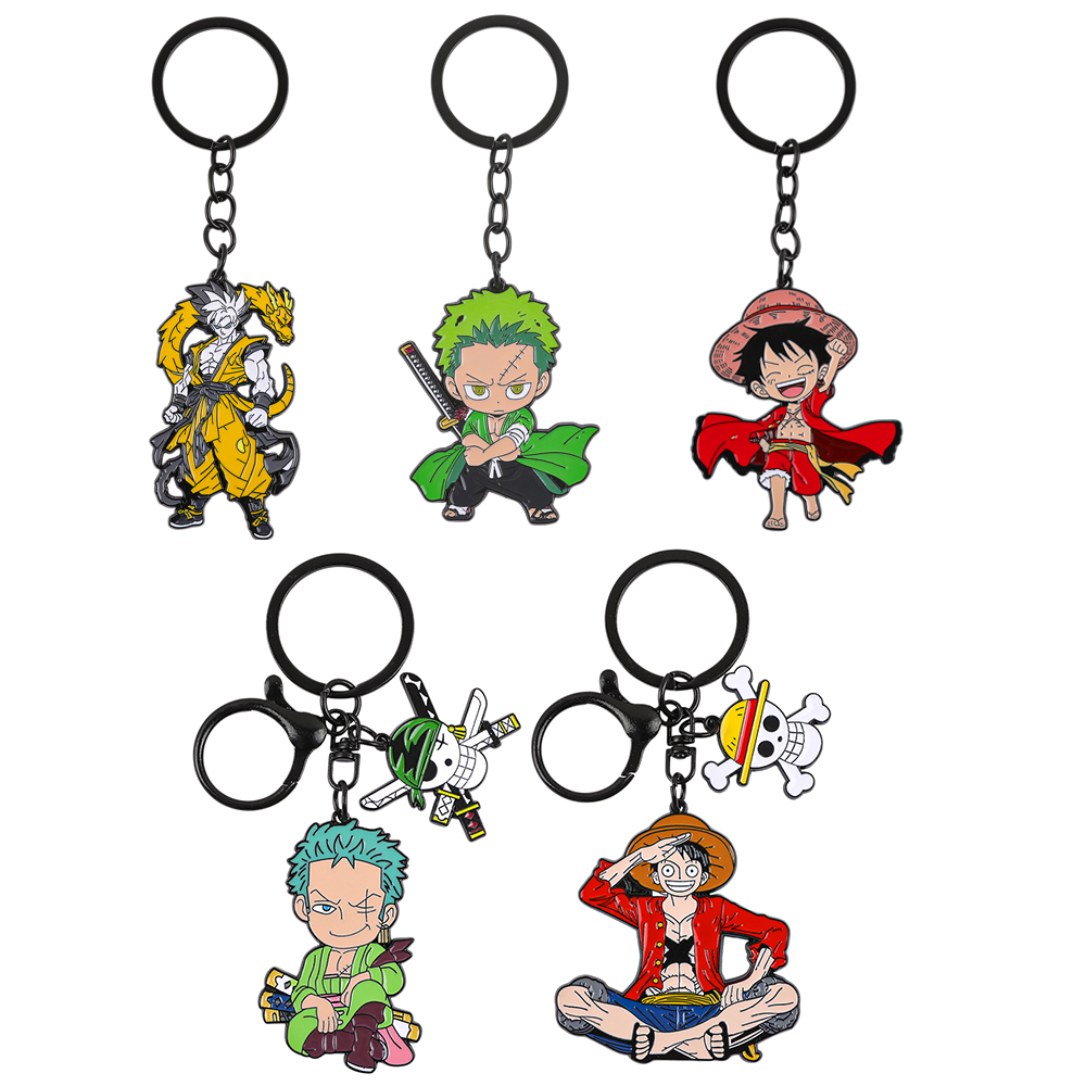 Anime One Piece Merchandise - 원피스 애니메이션 키체인 세트 - 몽키