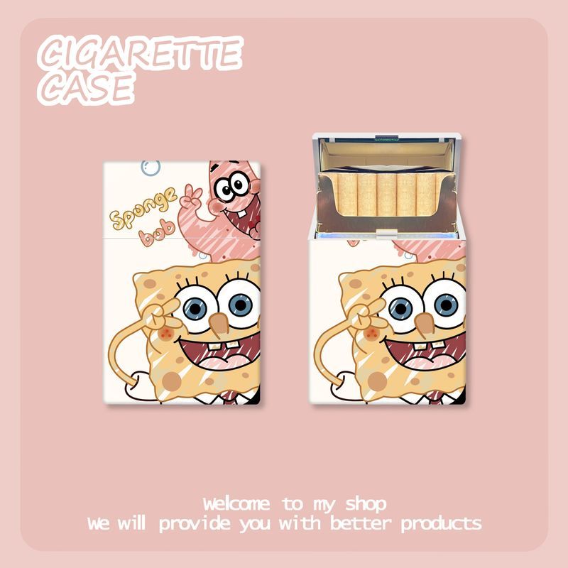 Manga Storage Box - 귀여운 스폰지밥 담배 케이스 만화 플라스틱