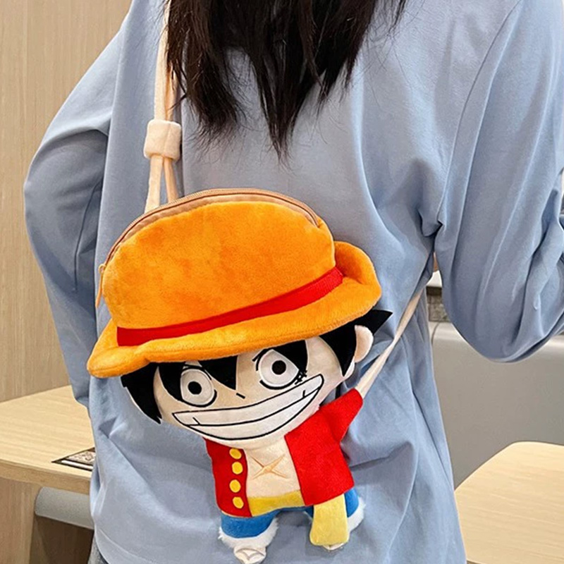 Anime One Piece Merchandise - 새로운 원피스 플러시 숄더백 창의적인 롱암