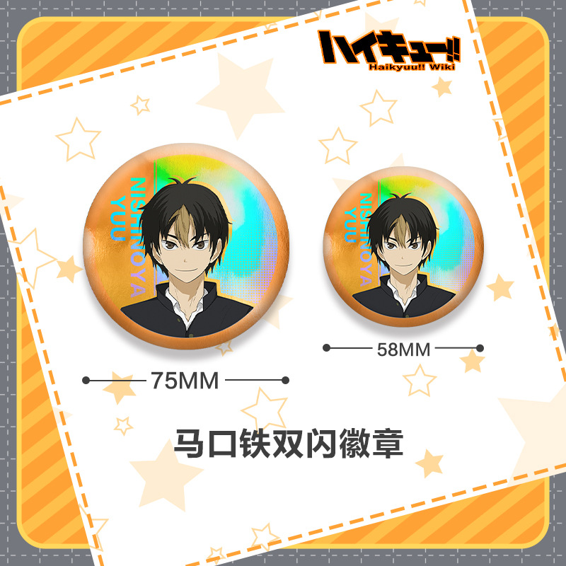 하이큐 201 시리즈 더블 플래시 배지 플레인 홀로그램 - Anime Merchandise Haikyuu 리뷰 및 가격