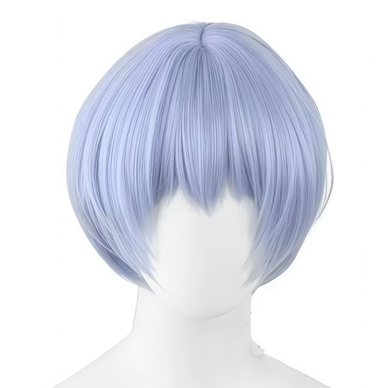 EVA 아야나미 레이 코스프레 가발 짧은 머리 새로운  - Evangelion Anime Merchandise 리뷰 및 가격