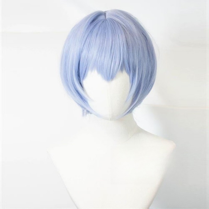 EVA 아야나미 레이 코스프레 가발 짧은 머리 새로운  - Evangelion Anime Merchandise 리뷰 및 가격