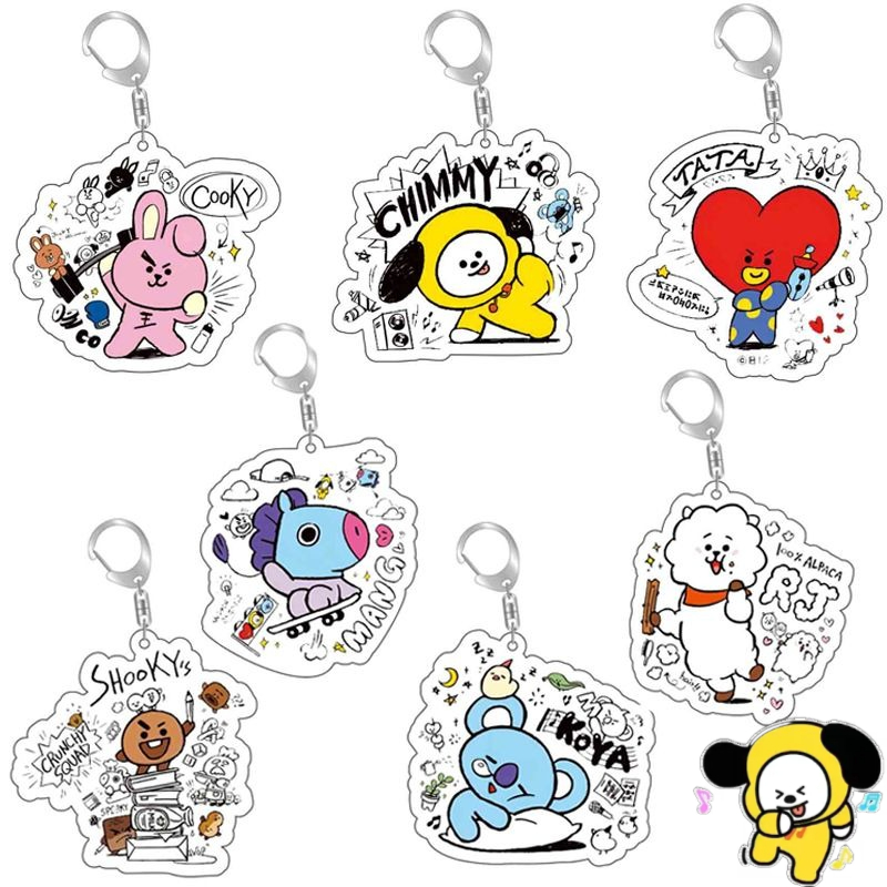 BT21 애니메이션 만화 귀여운 아크릴 키체인 BTS  - Anime Girl Merchandise 리뷰 및 가격