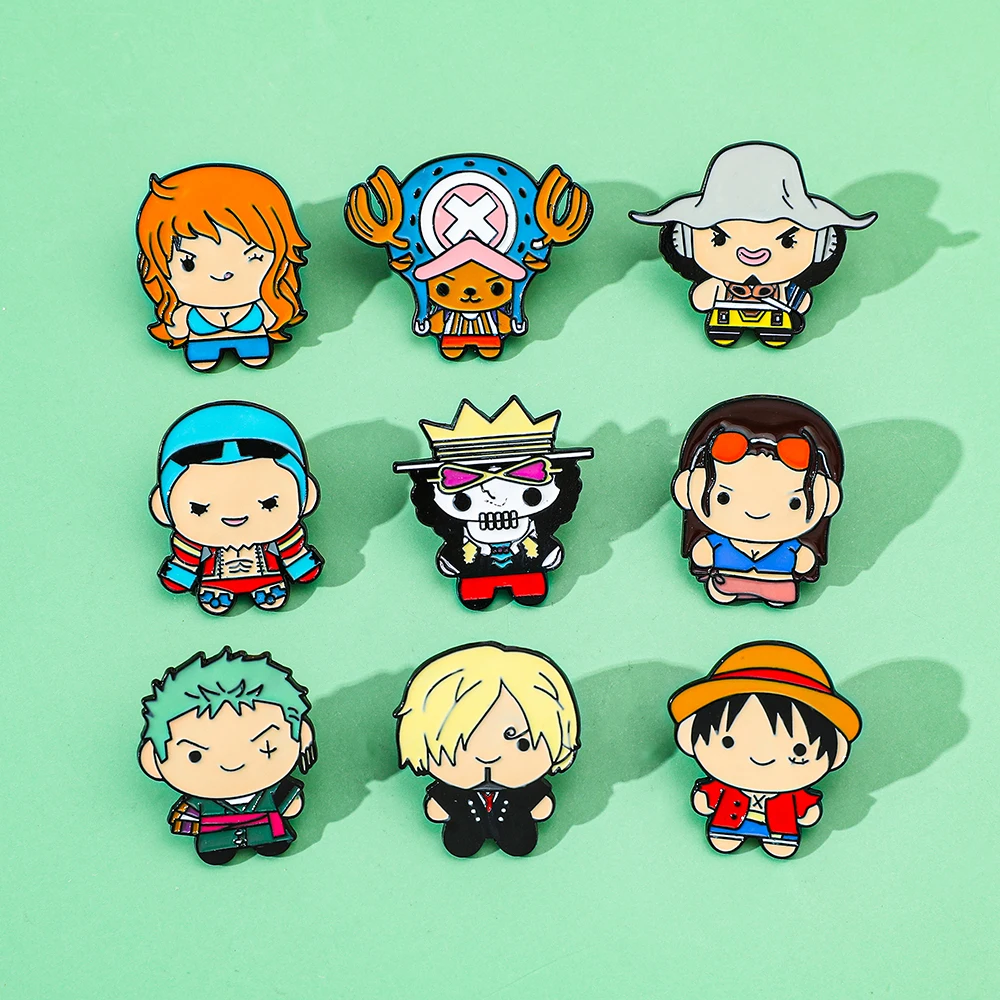 9 Pcs 크리 에이 티브 만화 브로치 애니메이션 원피 - Anime One Piece Merchandise 리뷰 및 가격