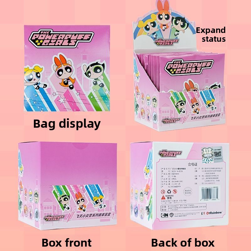 공식 파워퍼프 걸즈 상품 풀 세트: 틴 배지 블라인드  - Anime Girl Merchandise 리뷰 및 가격