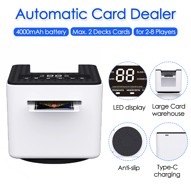 360 °   회전 자동 카드 딜링 머신 4000mAh - Themed Playing Card 리뷰 및 가격